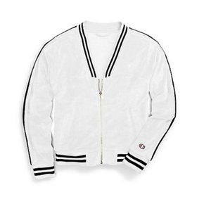 Champion White Jacket with Black Accents